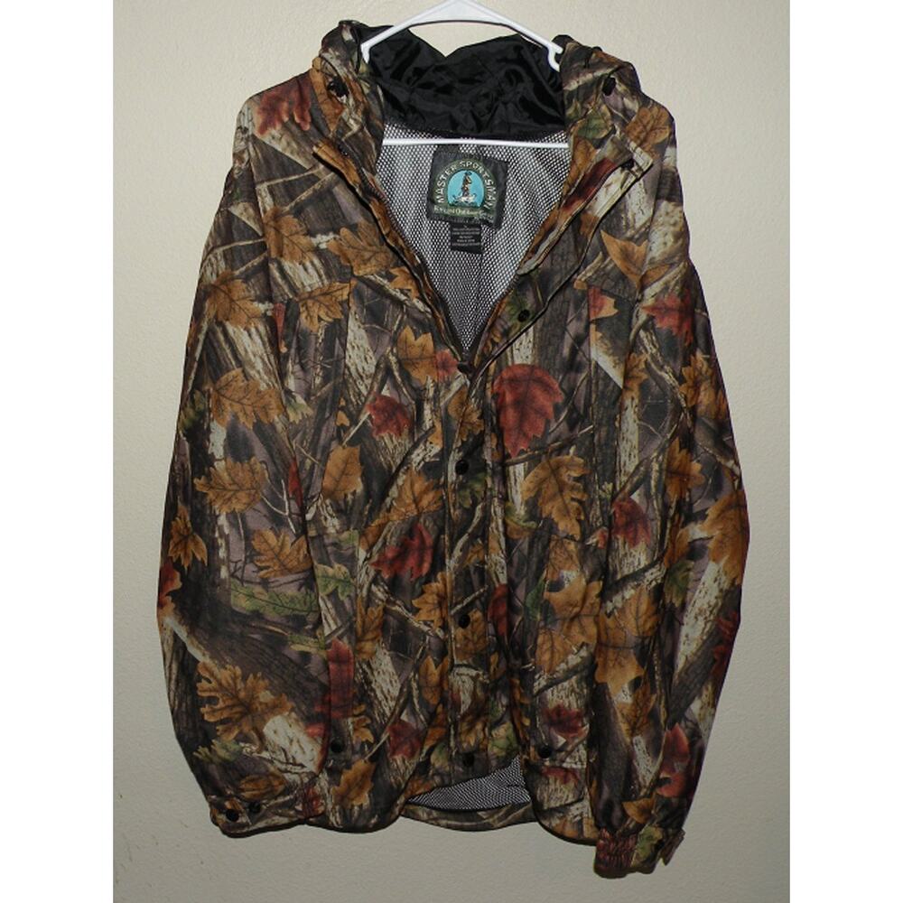 Master Sportsman Men’s Large Mesh Lined Light Hunting Jacket Camo Hooded
